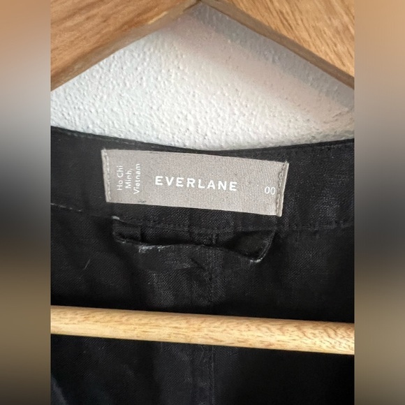 EVERLANE Women 100% Linen Short Sleeve Jumpsuit Size 00 - Picture 5 of 5